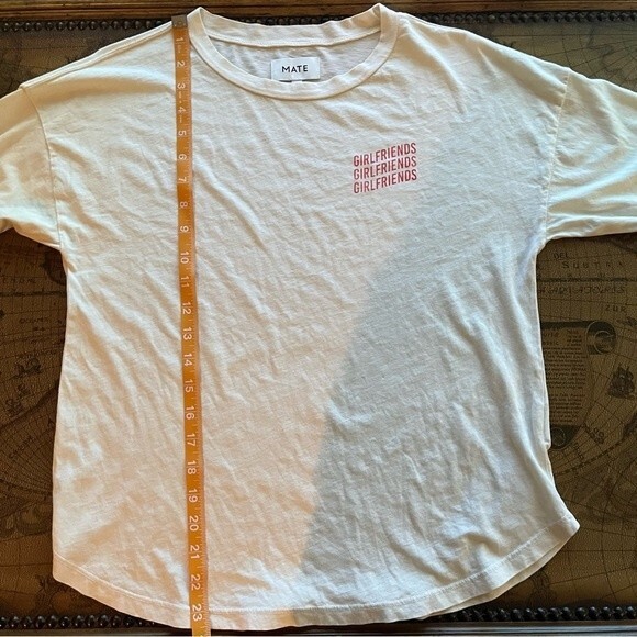 Mate the Label Womens size S White Girlfriends Devi Crew 3/4 Sleeve Top Organic - Picture 8 of 9
